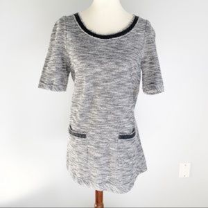 ANTHROPOLOGIE Postmark Tweed Tunic Top Large